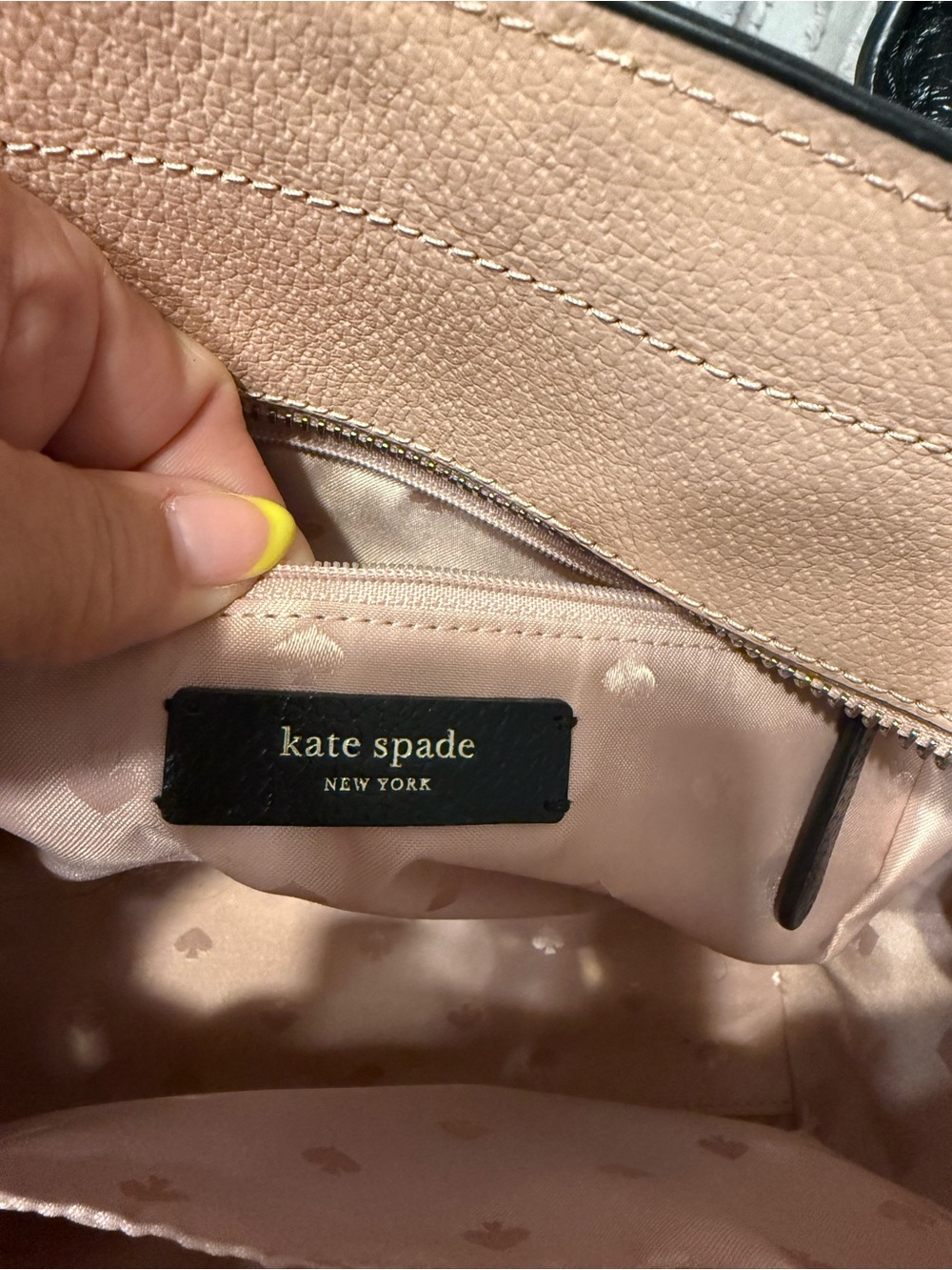 kate spade Pink and Black Leather Satchel - Picture 3 of 11